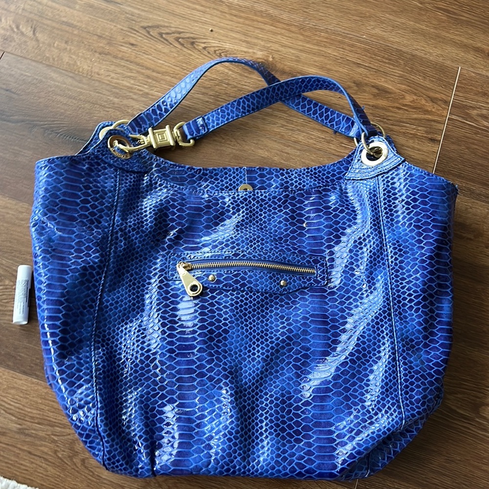 Blue snake print Steven by Steve Madden tote